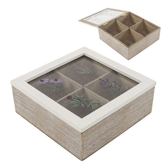 CAJA INFUSIONES 4 DPTOS. FLORES