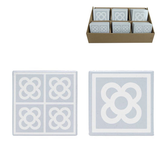 JUEGO DE 2 POSAVASOS CERAMICA BASE CORCHO PANOT