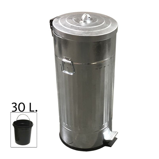 PAPELERA ANTIG. GALVANIZADA 30L.