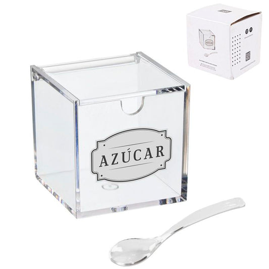 AZUCARERO ACRILICO CON CUCHARA