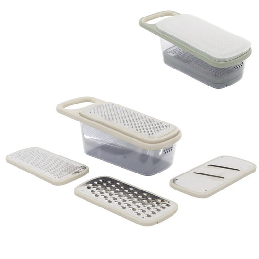 JUEGO DE 2 RALLADOR CON RECIPIENTE NATURE