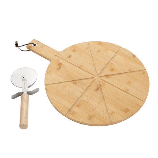 TABLA CORTA PIZZA CON CORTADOR DE PIZZA