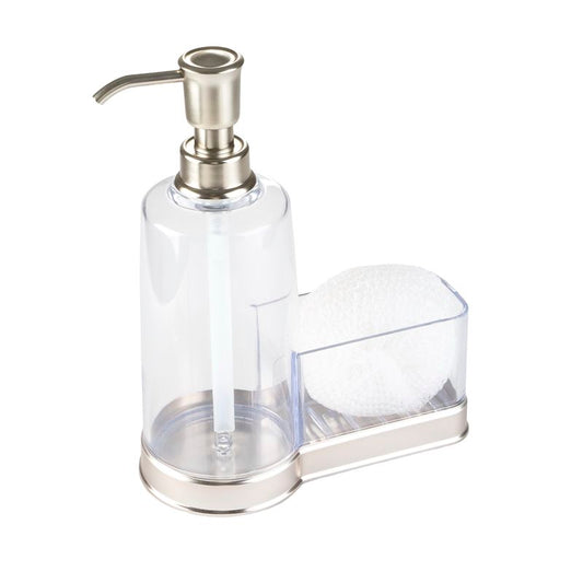 DISPENSADOR JABON COCINA CON ESTROPAJO CHAMPAGNE