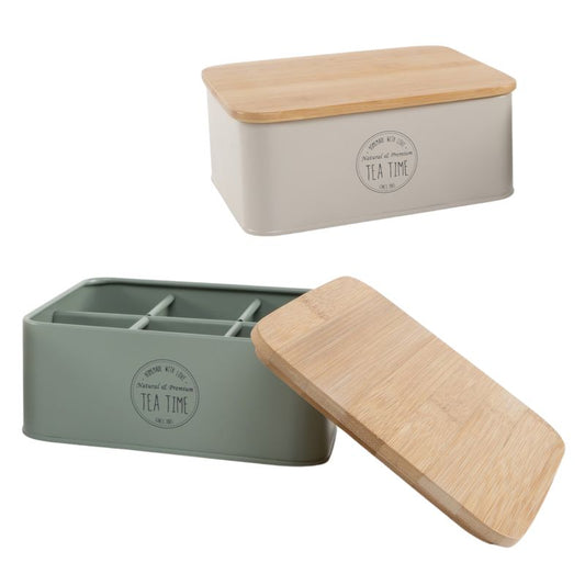 JUEGO DE 2 CAJA DE TE 6 DPTOS.