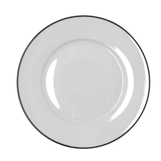 PLATO LLANO 27CM ARTICO FILO NEGRO