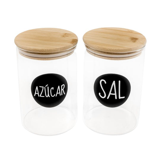 JUEGO DE 2 BOTE 900ML TOPO SAL / AZUCAR