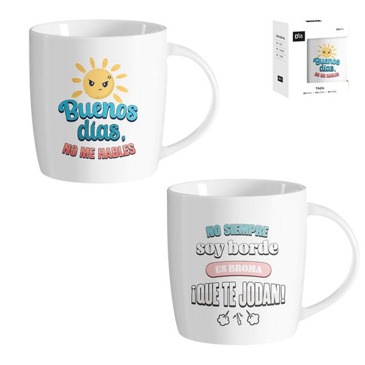 JUEGO DE 2 MUG 350ML FRASE IRONICA