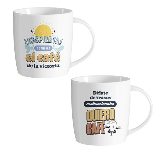 JUEGO DE 2 MUG 350ML CAFE