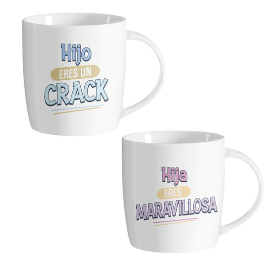 JUEGO DE 2 MUG 350ML HIJ@S