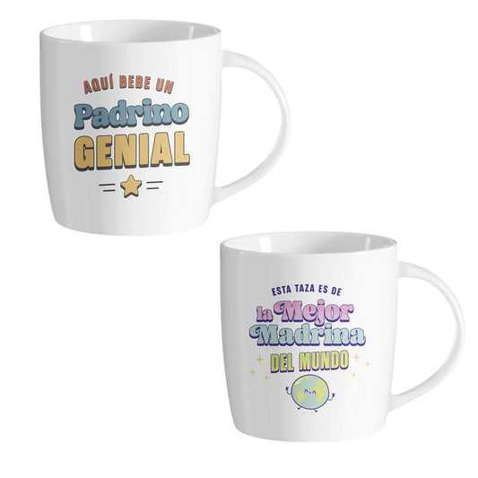 JUEGO DE 2 MUG 350ML PADRIN@S