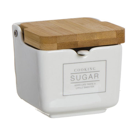 AZUCARERO TAPA BAMBU ESSENTIAL BLANCO