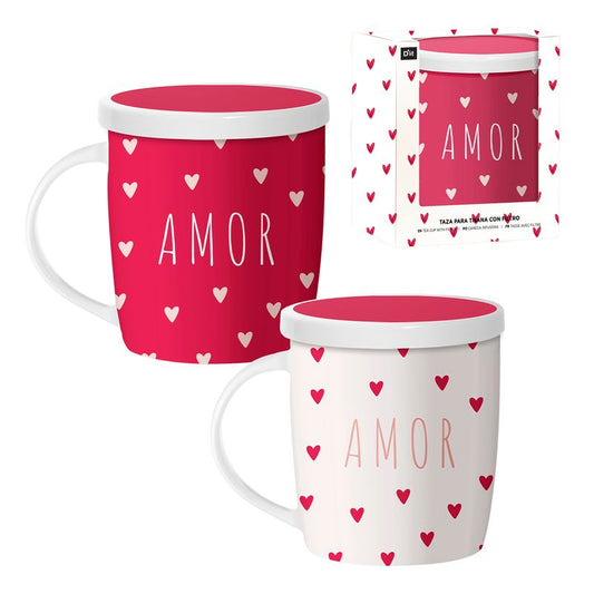 JUEGO DE 2 TISANA 350ML CON FILTRO AMOR