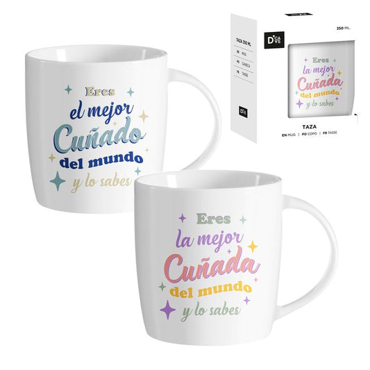 JUEGO DE 2 MUG 350ML CUÑAD@S