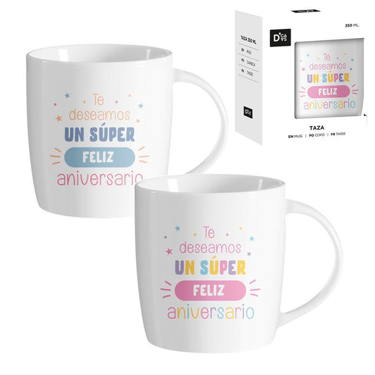 JUEGO DE 2 MUG 350ML ANIVERSARIO