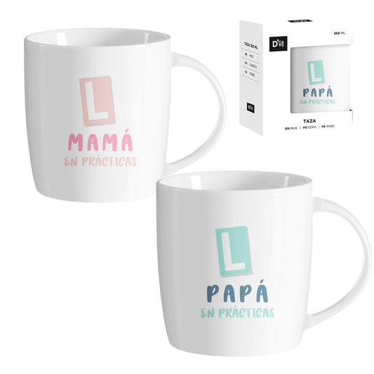 JUEGO DE 2 MUG 350ML PAPIS EN PRACTICAS