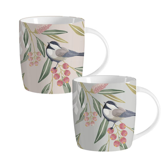 JUEGO DE 2 MUG 350ML PAJAROS