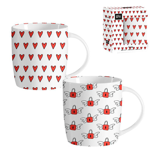 JUEGO DE 2 MUG 350ML AMOR