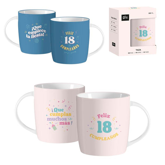 JUEGO DE 2 MUG 350ML 18 AÑOS