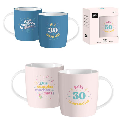 JUEGO DE 2 MUG 350ML 30 AÑOS