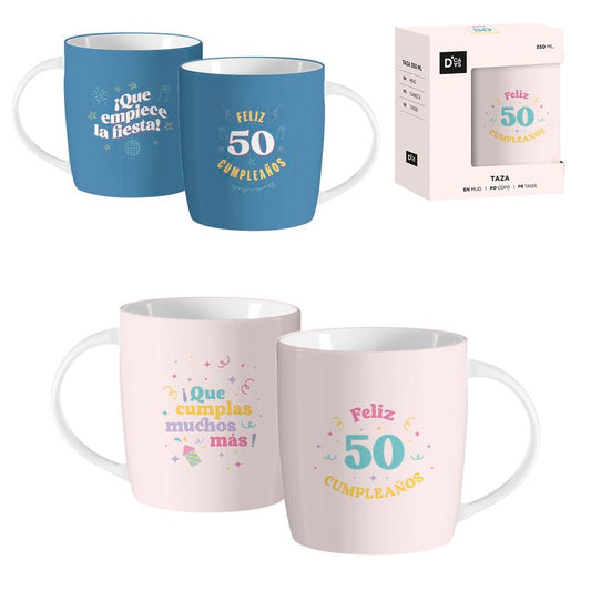 JUEGO DE 2 MUG 350ML 50 AÑOS