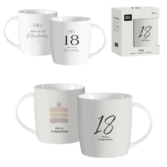 JUEGO DE 2 MUG 350ML 18 AÑOS