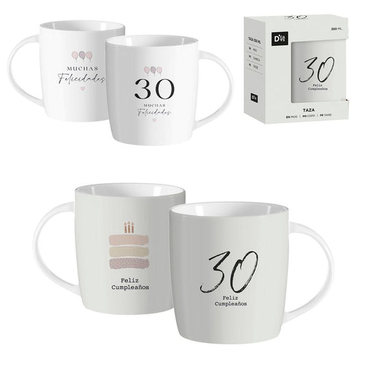 JUEGO DE 2 MUG 350ML 30 AÑOS