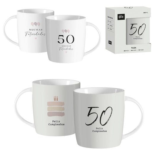 JUEGO DE 2 MUG 350ML 50 AÑOS