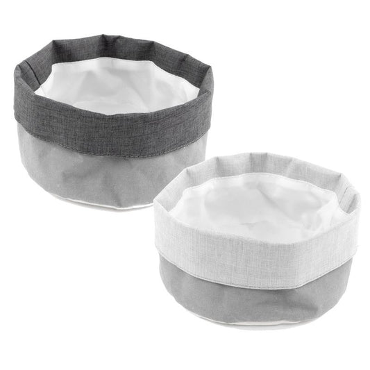 JUEGO DE 2 CESTA/PANERA GRIS