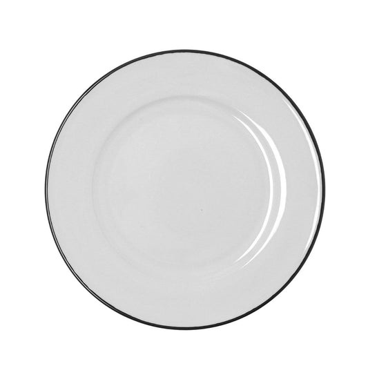 PLATO LLANO 25CM ARTICO FILO NEGRO