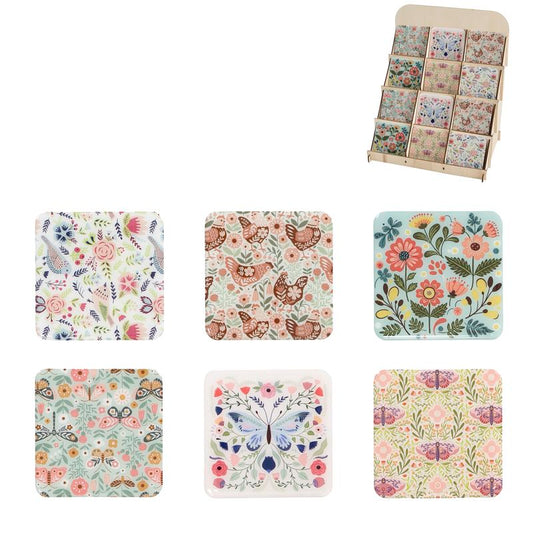 JUEGO DE 6 POSAVASOS FLORES