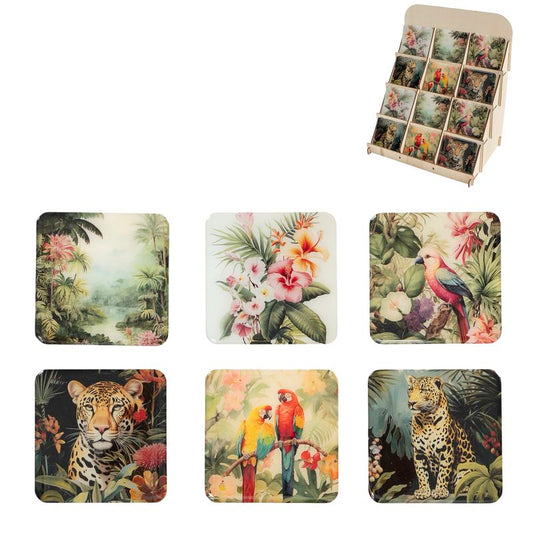 JUEGO DE 6 POSAVASOS TROPICAL
