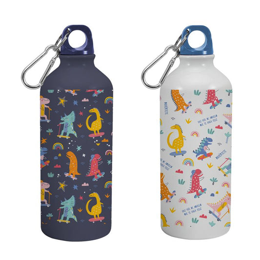 JUEGO DE 2 BOTELLA ALUMINIO DINOS 600ML
