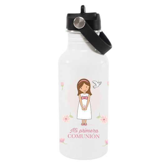 BOTELLA ALUMINIO 600ML COMUNION NIÑA