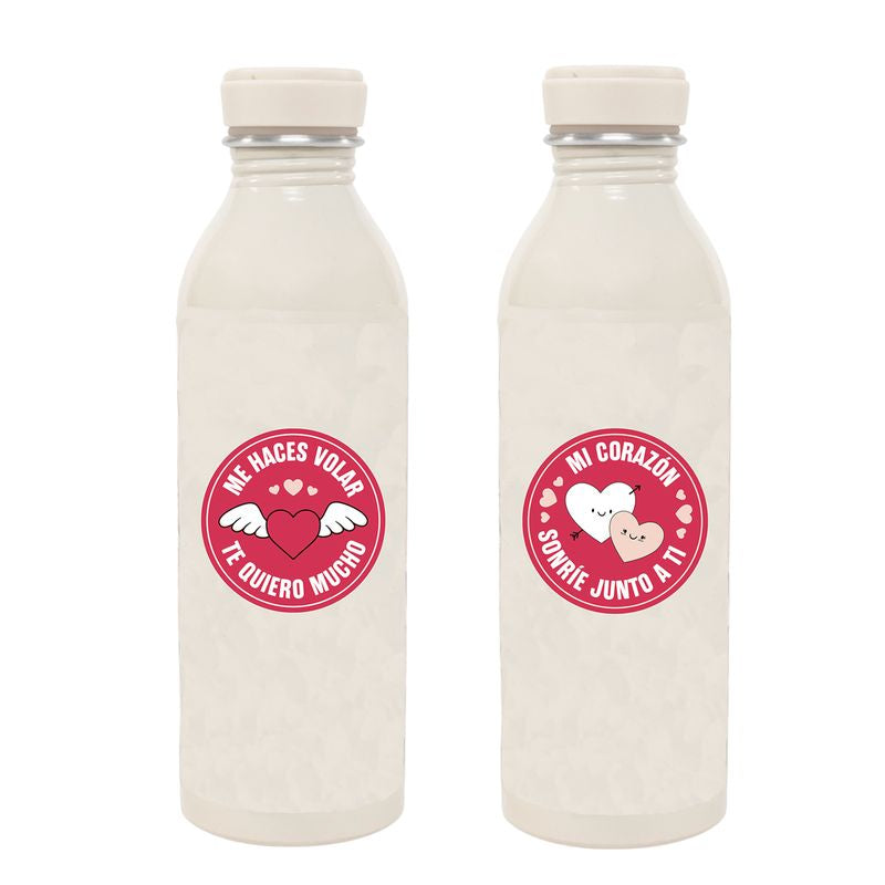 JUEGO DE 2 BOTELLA DE ALUMINIO 540ML AMOR