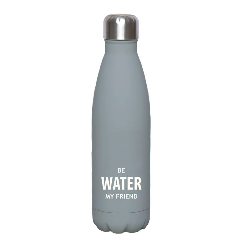 BOTELLA ACERO INOX. 500ML BE WATER GRIS