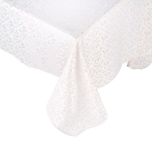 MANTEL ANTIMANCHAS JACQUARD 150X150CM CRUDO