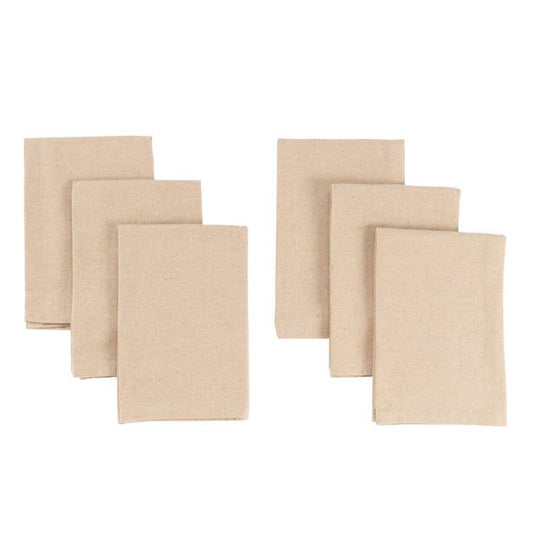 JUEGO DE 6 SERVILLETAS BEIGE