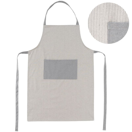 DELANTAL CON BOLSILLO GRIS
