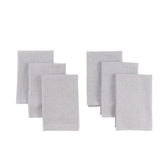 JUEGO DE 6 SERVILLETAS GRIS