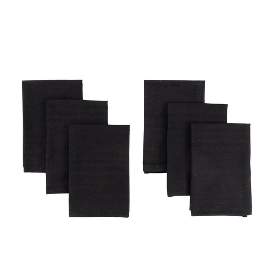 JUEGO DE 6 SERVILLETAS NEGRO