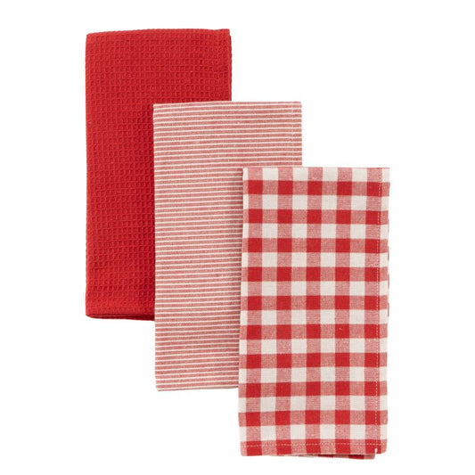 JUEGO DE 3 PAÑOS ROJO