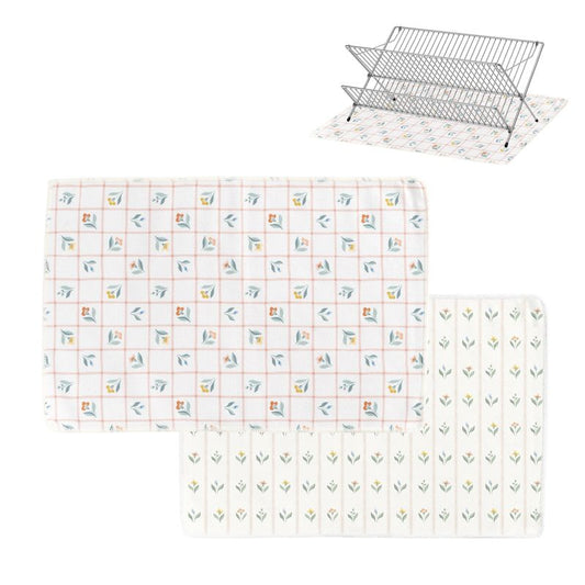 JUEGO DE 2 ALFOMBRILLA ESCURREPLATOS 45X30