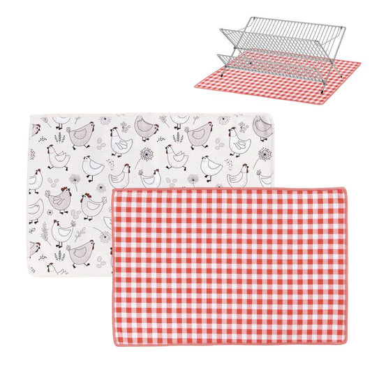 JUEGO DE 2 ALFOMBRILLA ESCURREPLATOS 45X30