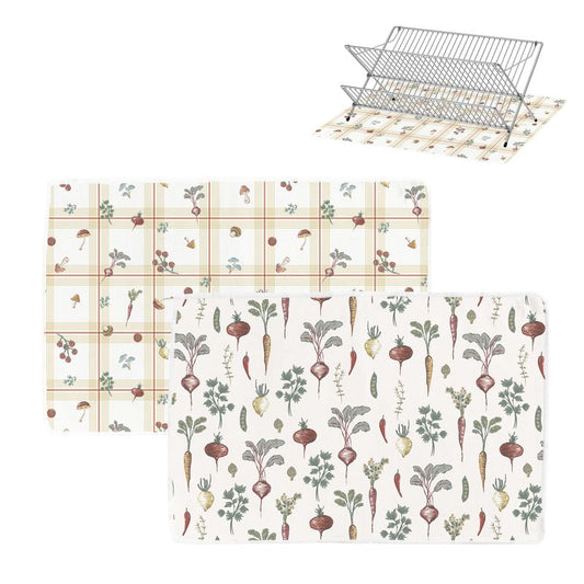 JUEGO DE 2 ALFOMBRILLA ESCURREPLATOS 45X30