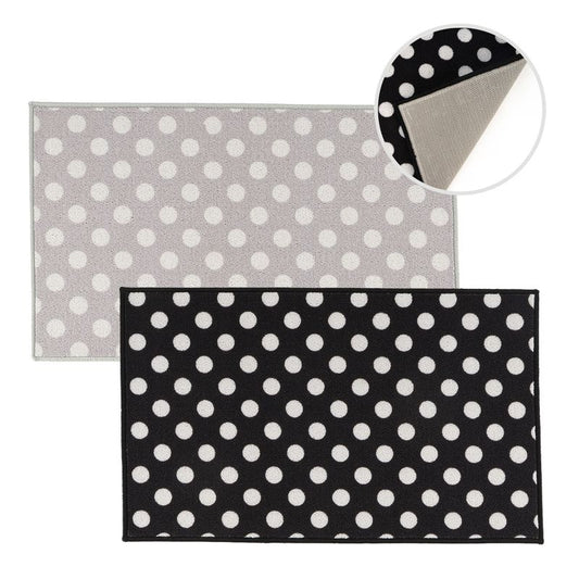 JUEGO DE 2 ALFOMBRA COCINA 70X43 TOPOS