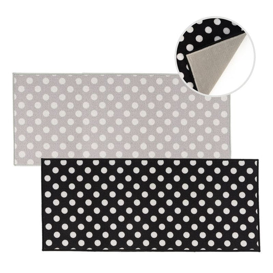 JUEGO DE 2 ALFOMBRA COCINA 110X40 TOPOS