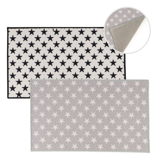 JUEGO DE 2 ALFOMBRA COCINA 70X43 ESTRELLAS