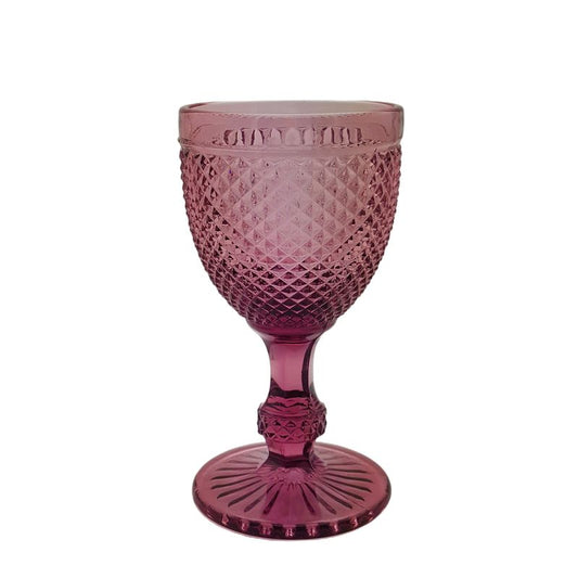 COPA 230ML CRISTAL GRABADO ROSA