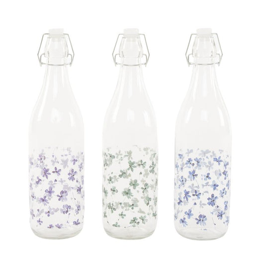 JUEGO DE 3 BOTELLA 1L FLORES
