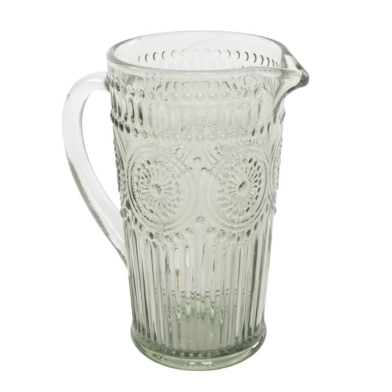 JARRA CRISTAL GRABADO 1L VERDE AGUA